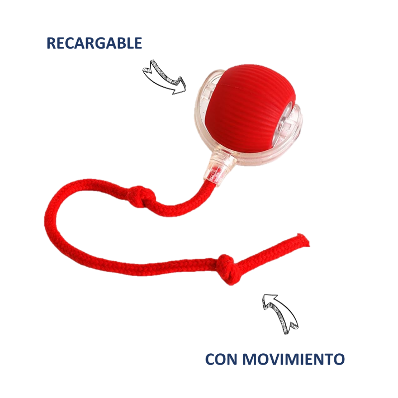 Pelota Interactiva Inteligente con cola para Gatos